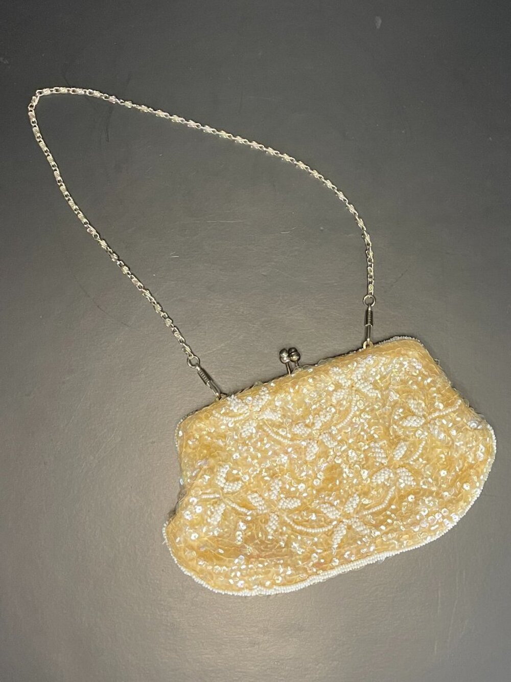 Vintage Mid Century Beaded Hand Bag